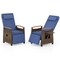 Patio Wicker Recliner Chair with Adjustable Backrest and Footrest